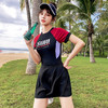 运动裙式分体泳衣女学生保守遮肚显瘦小胸聚拢上课学习游泳温泉装 商品缩略图7