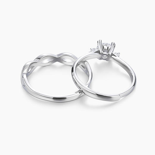 卡蒂罗盛夏繁花情侣对戒一对S925银款戒指小众设计款时尚送男女友 商品图1