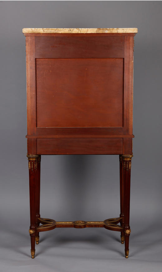 独角鹿西洋古董家具法国新古典风格铜鎏金手绘瓷板细木镶嵌橱柜 商品图4