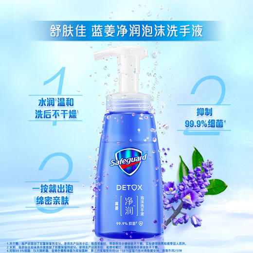 舒肤佳蓝姜氨基酸排浊泡沫洗手液225ml健康抑菌99.9% 泡沫细腻易冲洗 新老包装随机发货 商品图2