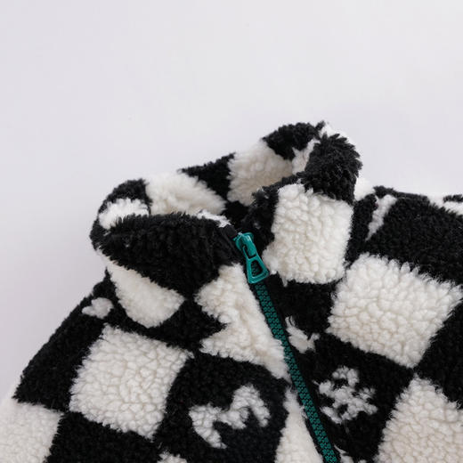 马克珍妮新款秋冬装 男女童仿羊羔毛立领外套 儿童上衣221600 商品图3