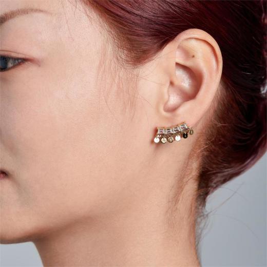 真言系列 银镀金镶嵌锆石耳钉 醍醐xZEEMOU ZENG原创设计 商品图1