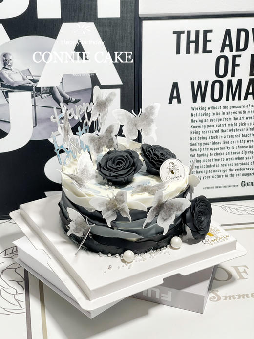 【1237】黑色翻糖玫瑰 商品图1