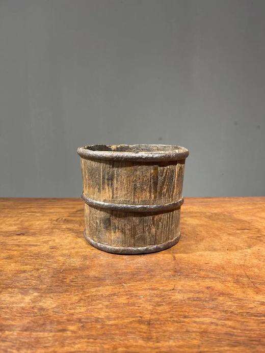 核桃木铁环箍老木桶，顺丰包邮 商品图9