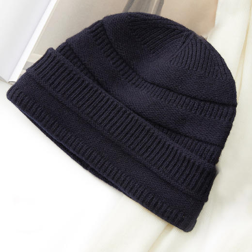 【100羊毛 厚实保暖】罗蒙秋冬季防风保暖针织帽子男休闲百搭线帽 商品图8