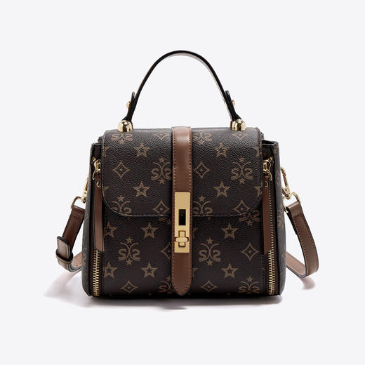 Safiya/索菲娅包包2022新款印花小方包单肩包女式斜挎包女包SF9140034Y 商品图1