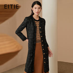 EITIE爱特爱冬季新款小香风中长款大衣6814502