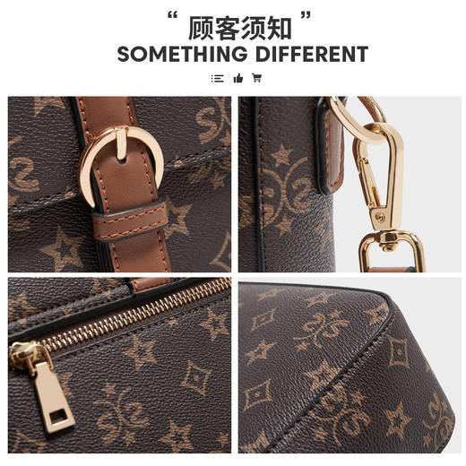 Safiya/索菲娅包包2022新款印花手机包复古单肩包女式斜挎包女包SF9158012Y 商品图4