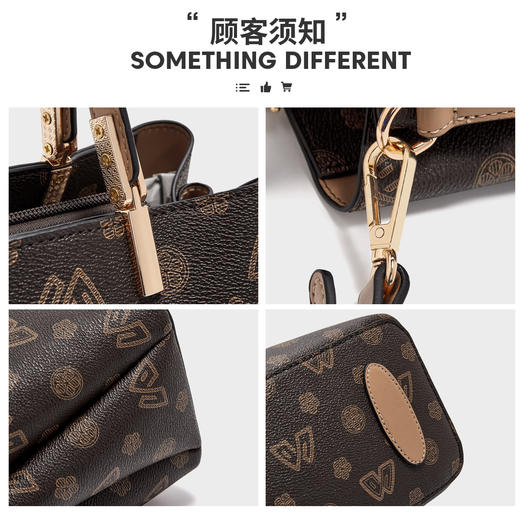 Safiya/索菲娅2022新款印花托特包单肩包包女式斜挎包手提女包SF9151025Y 商品图3