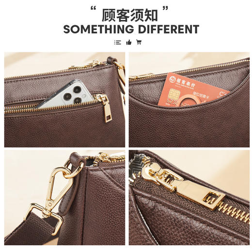 Safiya/索菲娅2022新款头层牛皮信封包单肩包包女式斜挎包女包SF9136028Y 商品图5