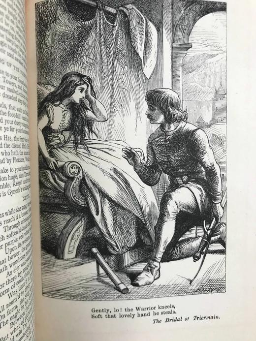 约19世纪后期 司各特诗集 约9幅插图 真皮精装32开 商品图9