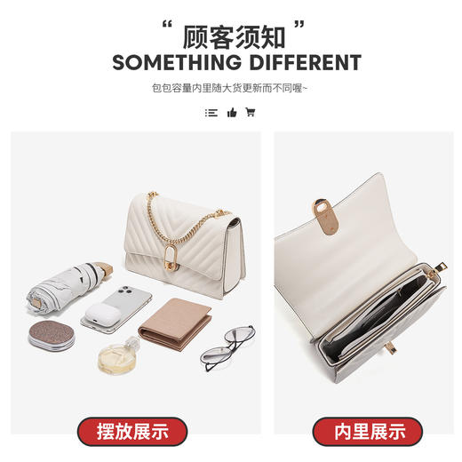Safiya/索菲娅二层牛皮包包2022新款链条包单肩包女式斜挎包女包SF954014Y 商品图7