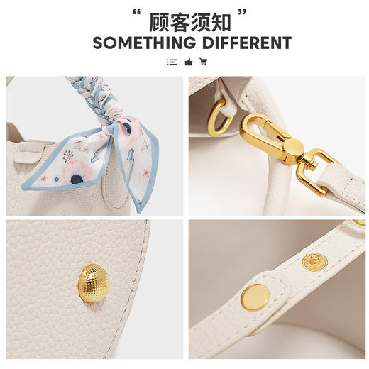 Safiya/索菲娅二层牛皮2022新款水桶包单肩包女式斜挎包手提包SF900107Y 商品图6