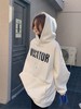 【带帽新款休闲百搭潮流女卫衣】慵懒风字母加绒连帽卫衣女2022秋冬新款中长款长袖白色宽松上衣服 商品缩略图2