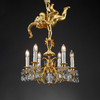 独角鹿西洋古董法国铜鎏金丘比特持爱情火炬主题枝形水晶吊灯 商品缩略图0