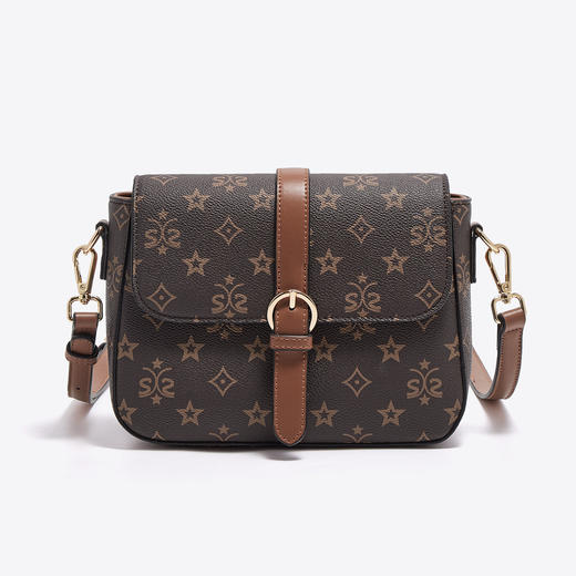 Safiya/索菲娅包包2022新款印花手机包复古单肩包女式斜挎包女包SF9158012Y 商品图1