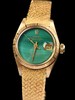 独角鹿西洋古董手表瑞士钟表品牌孔雀石表盘18K黄金表带女士腕表 商品缩略图2