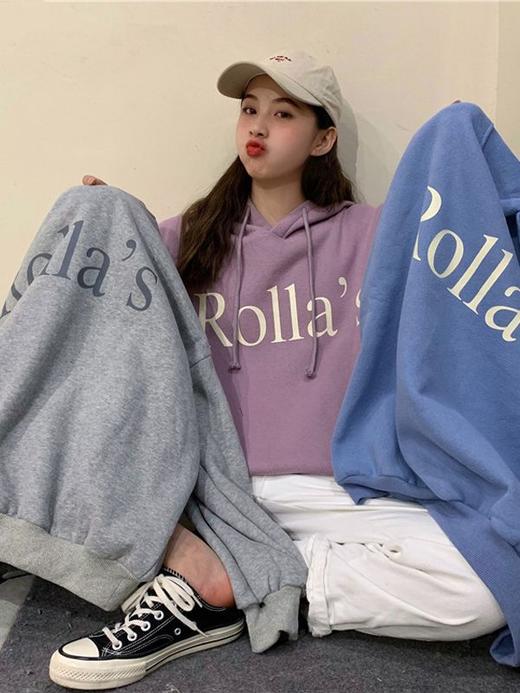 【新款带帽女卫衣】网红ins超火加绒加厚卫衣女秋冬潮韩版学生宽松上衣帽衫连帽外套 商品图0