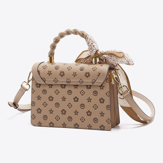 【立减30元】Safiya/索菲娅牛皮2022新款时尚单肩包包女式斜挎包手提女包SF954016Y 商品图3