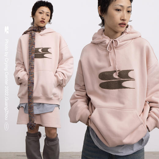 CryingCenter 【加绒加厚版】哭喊泪粉色连帽卫衣经典 哭喊中心 商品图1