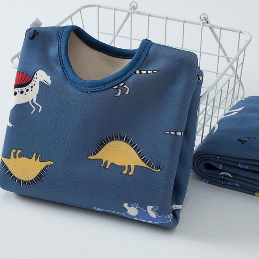 儿童加绒加厚保暖内衣宝宝男童女童冬夹棉秋衣秋裤保暖衣套装pyy24 商品图3