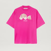 PALM ANGELS 棕榈天使 女士棉质断头熊徽标印花宽松圆领短袖T恤 粉色 PWAA017F22JER004 3260 商品缩略图0