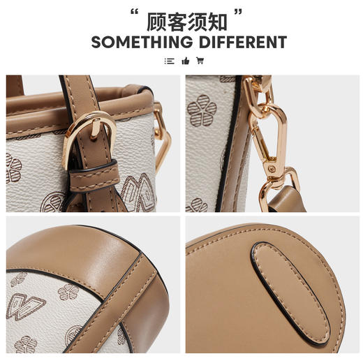 Safiya/索菲娅2022新款水桶包百搭单肩包包女式斜挎包手提女包SF9151032Y 商品图4