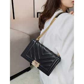 【立减30元】Safiya/索菲娅二层牛皮2022新款链条包菱格包单肩包女斜挎包女包SF997005Y