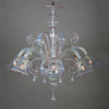 独角鹿西洋古董穆拉诺水晶工坊卷叶花卉造型彩色玻璃八枝头吊灯 商品缩略图0