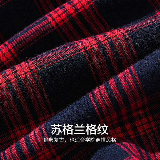 Supield素湃气凝胶加绒衬衫 男女同款 冬季防寒保暖格子衬衣外套潮A371 商品图1