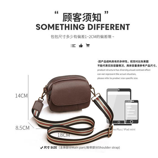 Safiya/索菲娅2022新款头层牛皮大容量手机单肩包包女式斜挎女包SF9136027Y 商品图8