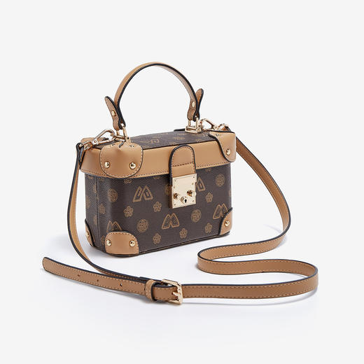 Safiya/索菲娅2022新款印花箱子包单肩包包女式斜挎包手提女包SF9151023Y 商品图2