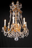 独角鹿西洋古董法国路易十六风格花果主题铜鎏金双色水晶枝形吊灯 商品缩略图1