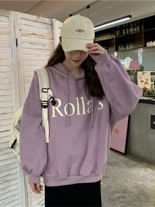 【新款带帽女卫衣】网红ins超火加绒加厚卫衣女秋冬潮韩版学生宽松上衣帽衫连帽外套 商品图4