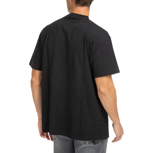 PALM ANGELS 棕榈天使 男士棉质亮片字母徽标印花圆领短袖T恤 黑色 PMAA072F22JER005 1010 商品图2