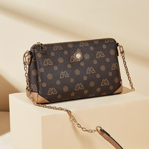 Safiya/索菲娅2022新款印花链条手机包单肩包包女式斜挎包女包SF9151024Y 商品图0