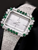 独角鹿西洋古董瑞士品牌格里玛限量合作款祖母绿钻石白金机械腕表 商品缩略图1