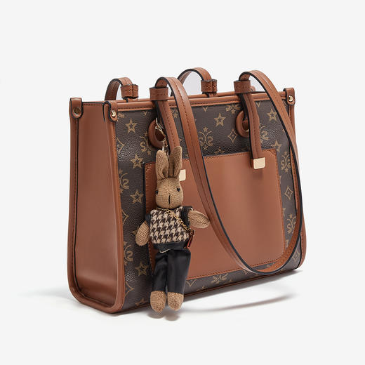 Safiya/索菲娅2022新款印花托特包大容量单肩包包女式手提包女包SF9151016Y 商品图2