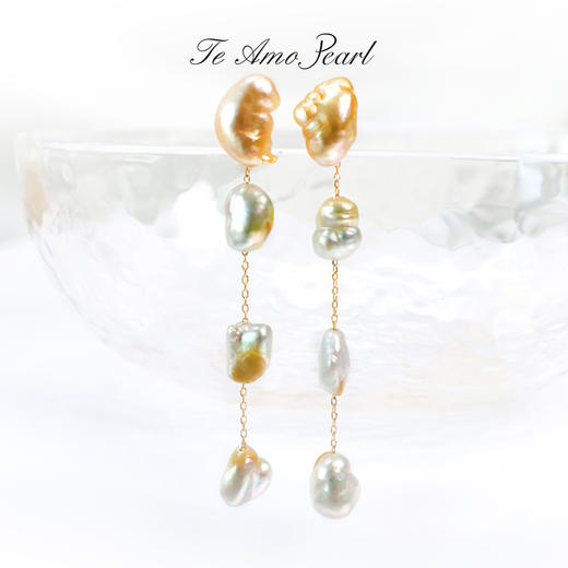 Natural天恩系列【欲滴】海水Keshi珍珠耳饰/吊坠 商品图5