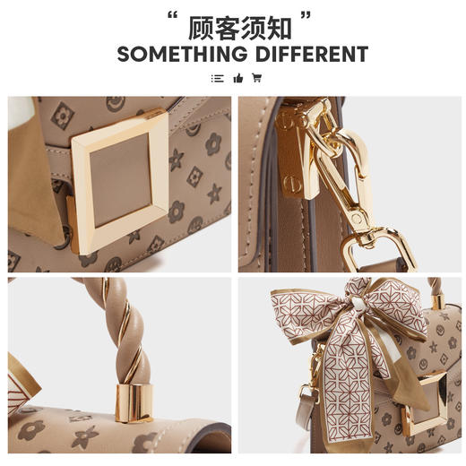 【立减30元】Safiya/索菲娅牛皮2022新款时尚单肩包包女式斜挎包手提女包SF954016Y 商品图4