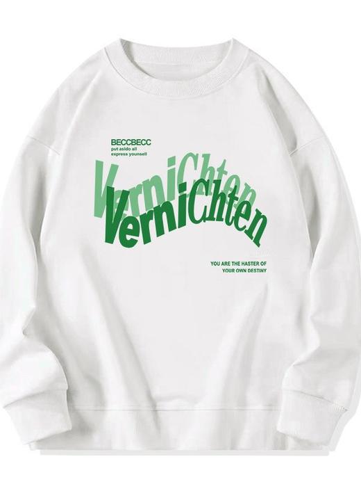 【简易加绒加厚潮流百搭卫衣女】无帽薄款卫衣女春秋2022新款设计感小众oversize宽松长袖上衣外套 商品图4