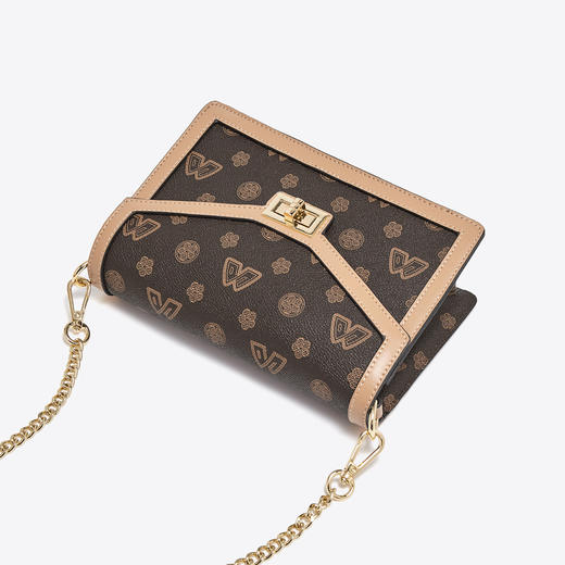 Safiya/索菲娅2022新款印花链条包复古单肩包包女式斜挎包女包SF9140026Y 商品图7