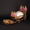 独角鹿西洋古董马车造型合金镶嵌母贝粉色欧泊水晶香水瓶套装 商品缩略图0