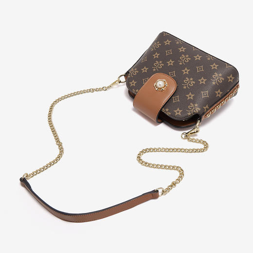 Safiya/索菲娅2022新款印花链条包百搭单肩包包女式斜挎包女包SF9158016Y 商品图4