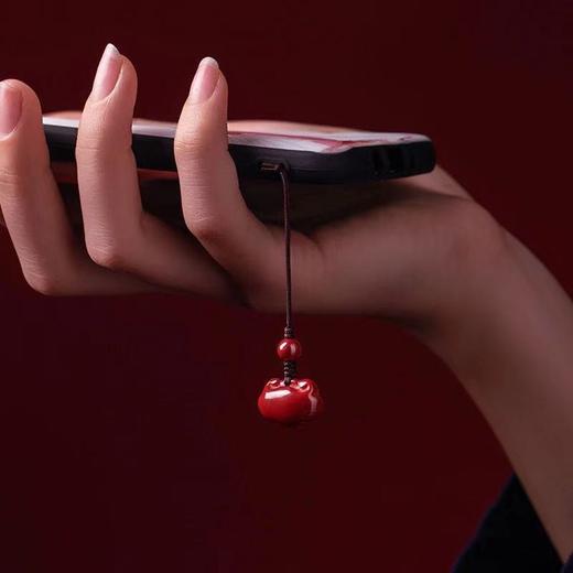 国风朱砂如意男女个性小吊坠项链手机链钥匙扣挂件 商品图6