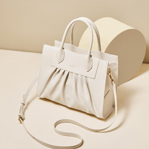 Safiya/索菲娅二层牛皮2022新款手提托特包单肩包包女斜挎包女包SF9136031Y 商品图1