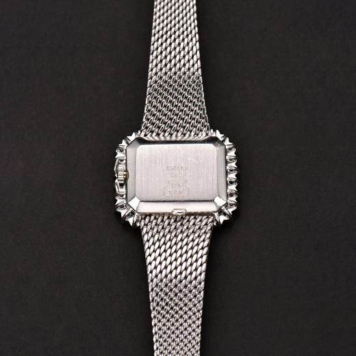 独角鹿西洋古董瑞士品牌格里玛限量合作款祖母绿钻石白金机械腕表 商品图4