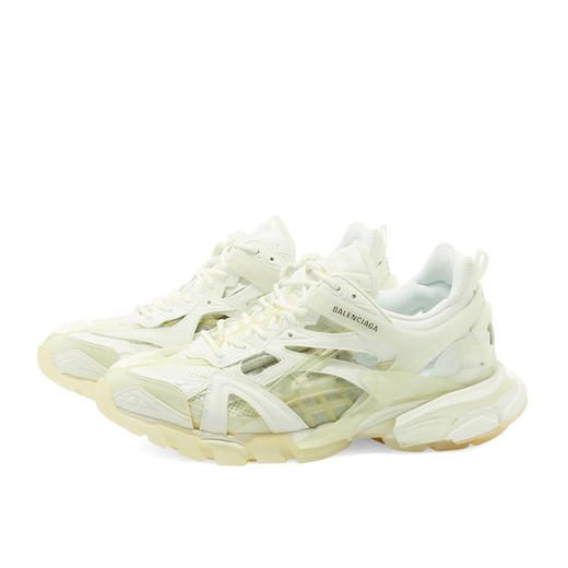 BALENCIAGA 巴黎世家 男士网布和尼龙再生鞋底休闲运动鞋 白色 668823 W3CT1 9000 商品图0