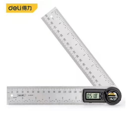 得力数显角度尺不锈钢(黑) 商品图0