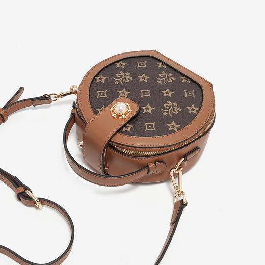 Safiya/索菲娅2022新款印花小圆包单肩包包女式斜挎包手提女包SF9158017Y 商品图8